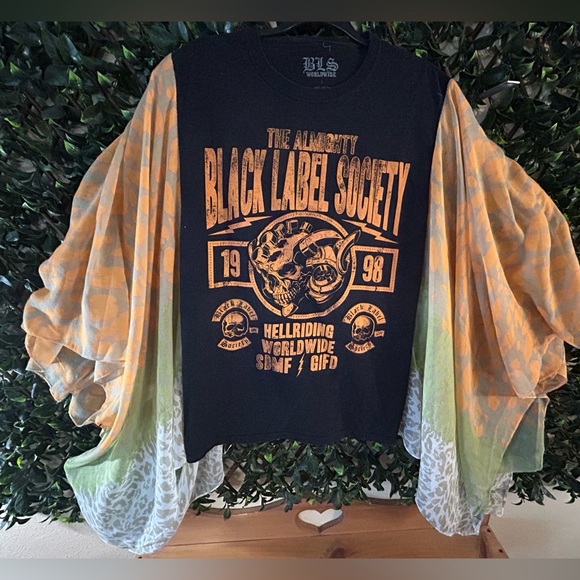 Upcycled, one of a kind, BLACK LABEL SOCIETY Music T Shirt - Picture 2 of 5